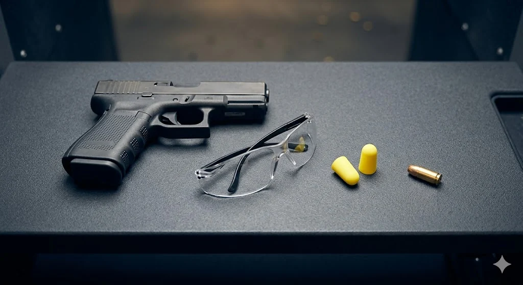 Concealed carry training table setup